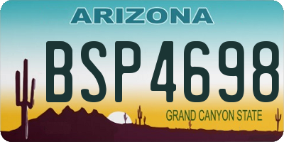 AZ license plate BSP4698