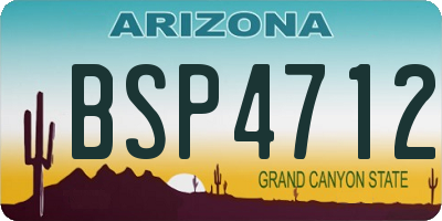 AZ license plate BSP4712