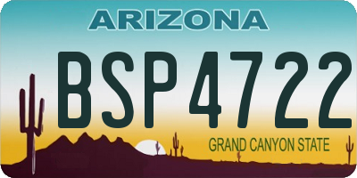 AZ license plate BSP4722