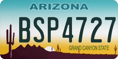 AZ license plate BSP4727