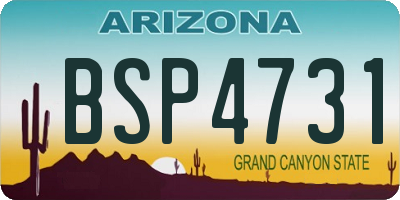 AZ license plate BSP4731
