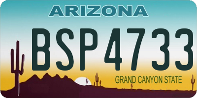AZ license plate BSP4733