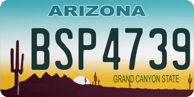 AZ license plate BSP4739
