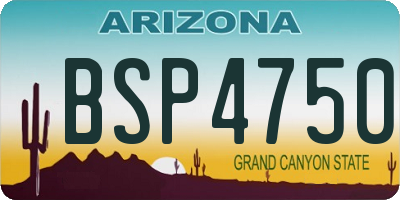 AZ license plate BSP4750