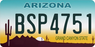 AZ license plate BSP4751