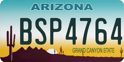 AZ license plate BSP4764