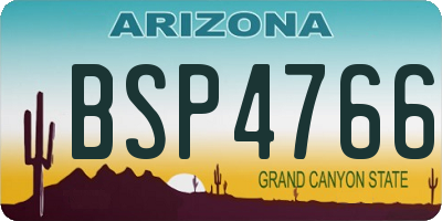 AZ license plate BSP4766