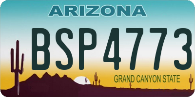 AZ license plate BSP4773