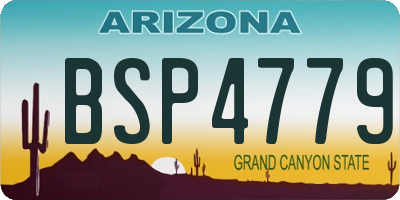 AZ license plate BSP4779