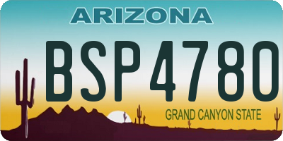 AZ license plate BSP4780