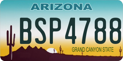 AZ license plate BSP4788