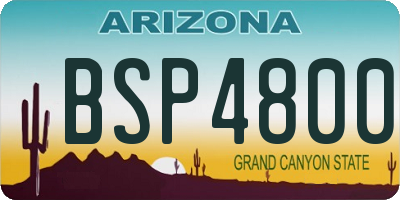 AZ license plate BSP4800