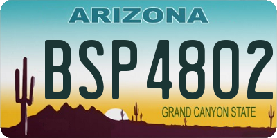 AZ license plate BSP4802