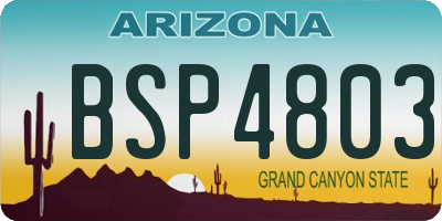 AZ license plate BSP4803