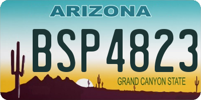 AZ license plate BSP4823