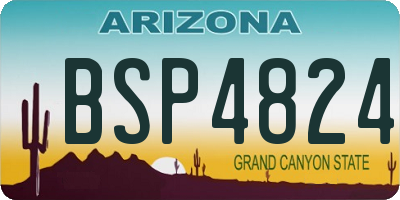 AZ license plate BSP4824