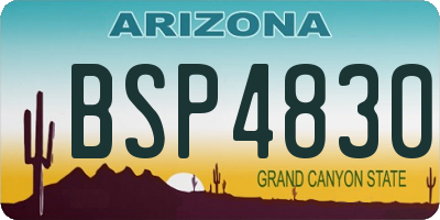 AZ license plate BSP4830