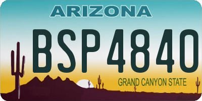 AZ license plate BSP4840