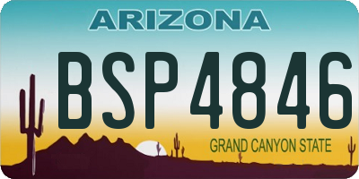 AZ license plate BSP4846