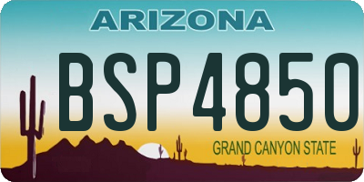 AZ license plate BSP4850