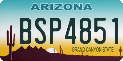 AZ license plate BSP4851