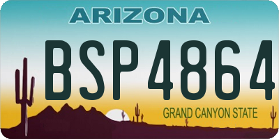 AZ license plate BSP4864