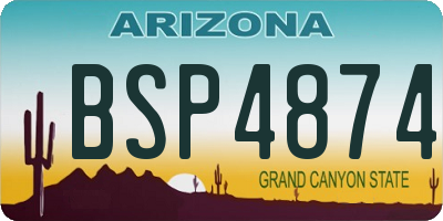 AZ license plate BSP4874