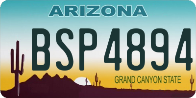 AZ license plate BSP4894