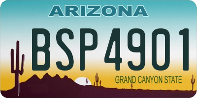 AZ license plate BSP4901