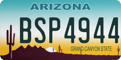 AZ license plate BSP4944