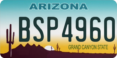 AZ license plate BSP4960