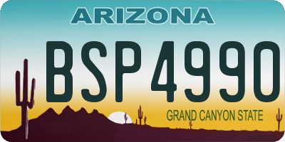 AZ license plate BSP4990