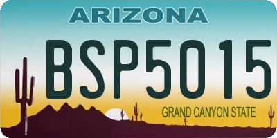 AZ license plate BSP5015