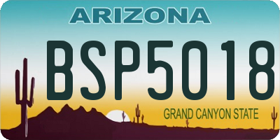 AZ license plate BSP5018