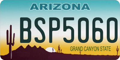 AZ license plate BSP5060