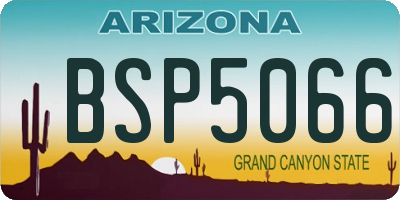 AZ license plate BSP5066