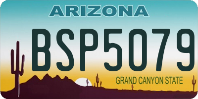 AZ license plate BSP5079