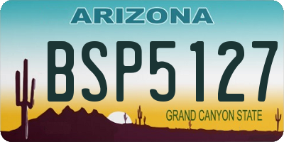 AZ license plate BSP5127
