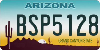 AZ license plate BSP5128
