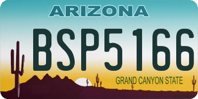 AZ license plate BSP5166