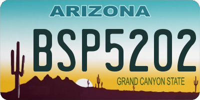 AZ license plate BSP5202
