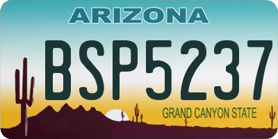 AZ license plate BSP5237