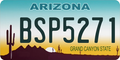 AZ license plate BSP5271