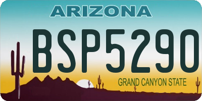 AZ license plate BSP5290