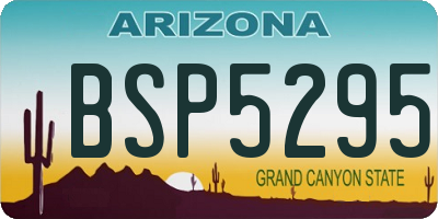 AZ license plate BSP5295