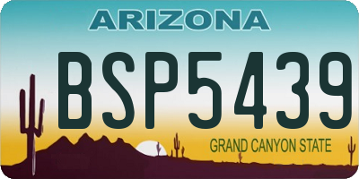 AZ license plate BSP5439