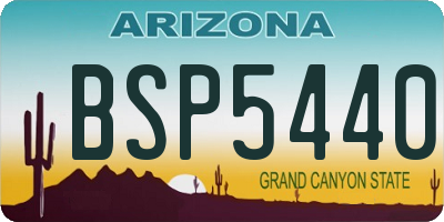 AZ license plate BSP5440