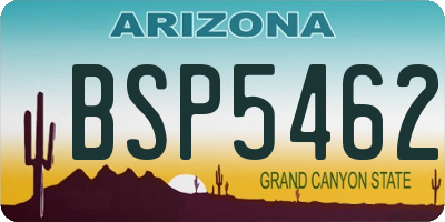 AZ license plate BSP5462