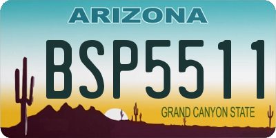 AZ license plate BSP5511