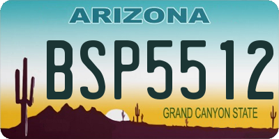 AZ license plate BSP5512